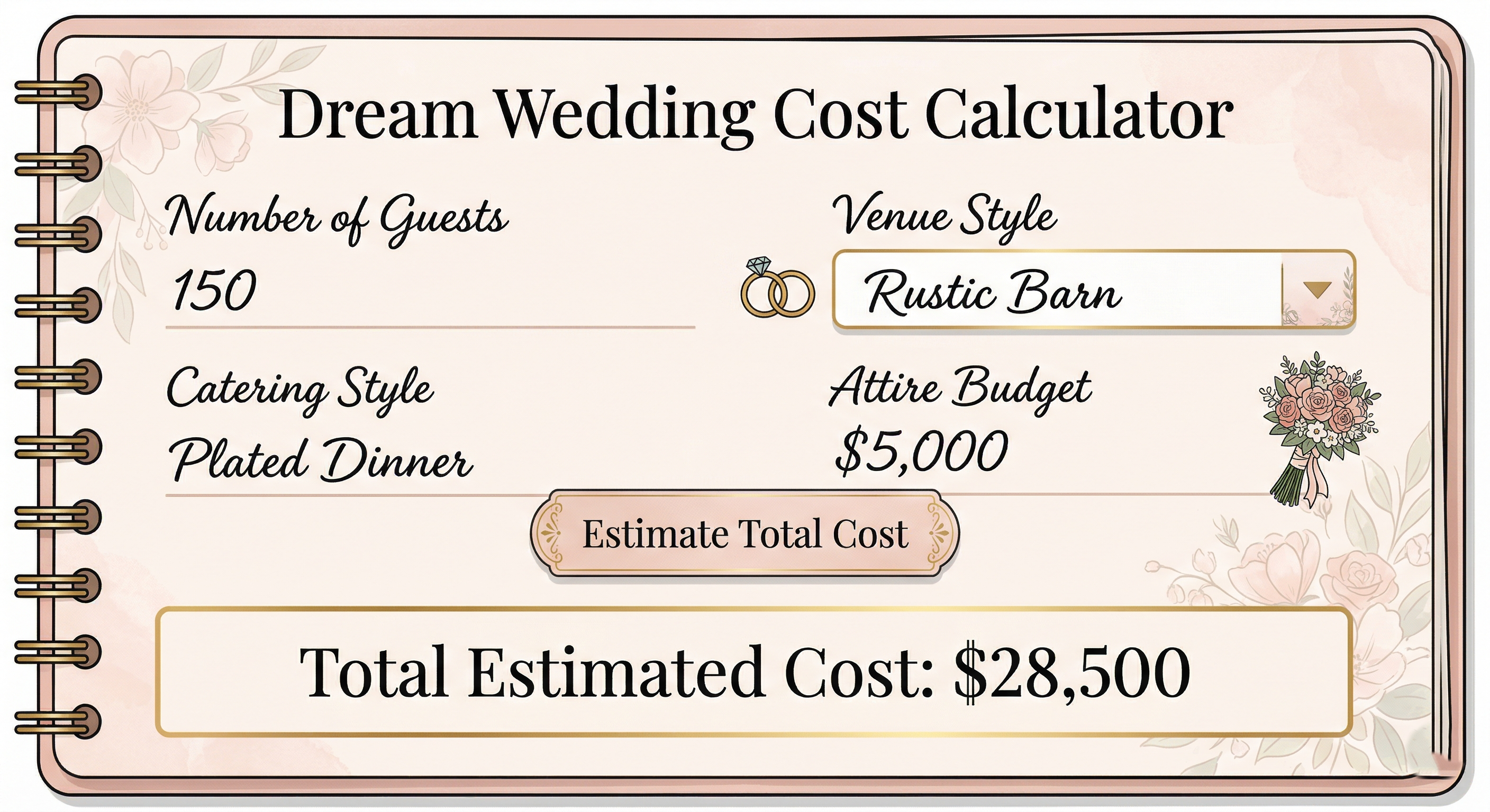 Dream Wedding Calculator